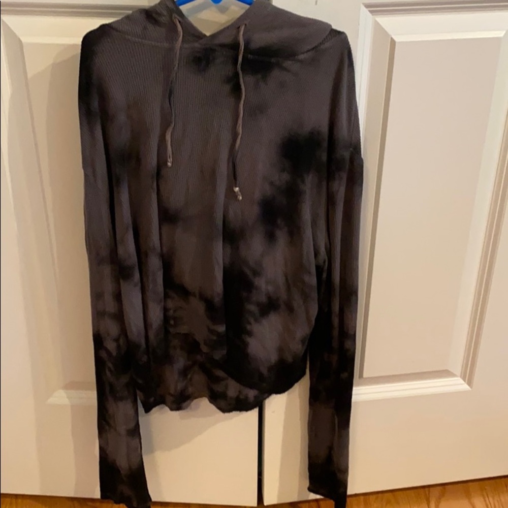 Hooded tie dye shirt